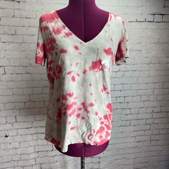 Pink by Victoria’s Secret with 5th & ocean houston cougars tie dyed tee size m - Picture 1 of 7